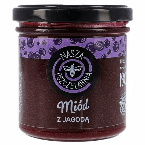 Miód z jagodą Nasza Pszczelarnia 190g