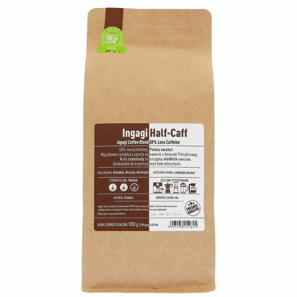 Kawa ziarnista Ingagi Coffee Half-Caff 1kg