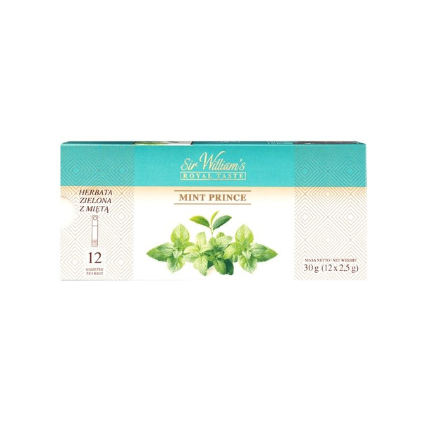 Zielona herbata Sir Williams Royal Taste Mint Prince 12x2,5g