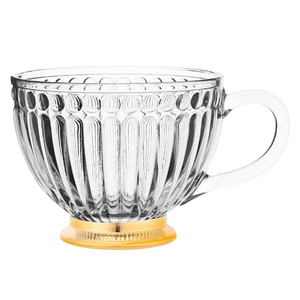 Zestaw szklanych kubków Altom Lili na złotej stopce 430ml - 6 szt.