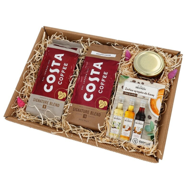 Zestaw prezentowy Costa Coffee® - Kawa ziarnista, kawa mielona, syropy i miód – NIEDOSTĘPNY