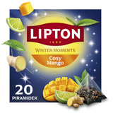 Herbata czarna aromatyzowana Lipton Moments Cosy Mango - 20 piramidek