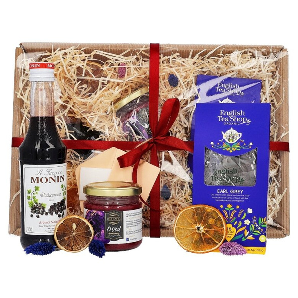 Zestaw prezentowy dla babci i dziadka - Herbata, miód i syrop