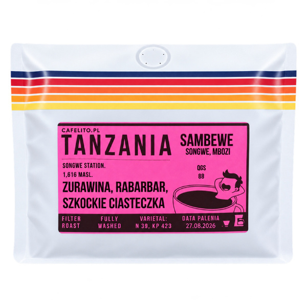Kawa ziarnista Cafelito Tanzania Sambewe 250g