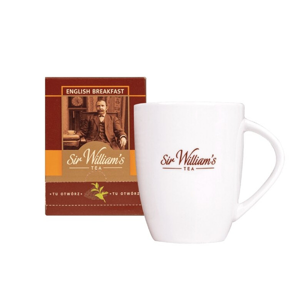 ZESTAW Herbata czarna Sir Williams English Breakfast z kubkiem 250 ml