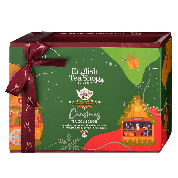 Herbata English Tea Shop Christmas Tea Green Wonders - zestaw 12 piramidek