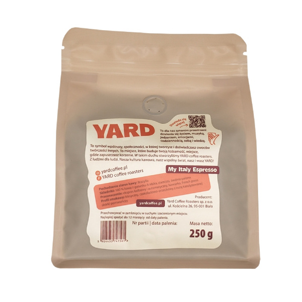 Kawa ziarnista YARD Cofee Roasters My Italy Espresso 250g