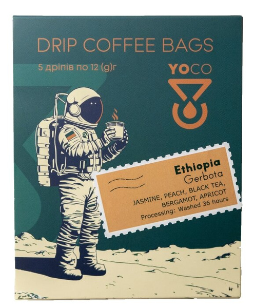 Drip Bag Coffee YoCo Coffee Ethiopia Gerbota 5x12g
