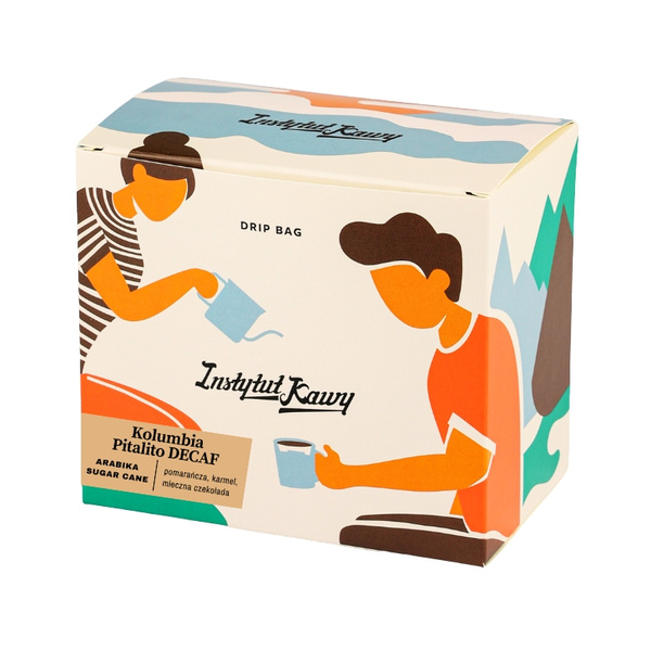 Drip Bag Instytut Kawy Kolumbia Pitalito Decaf 5+1 gratis - kawa bezkofeinowa