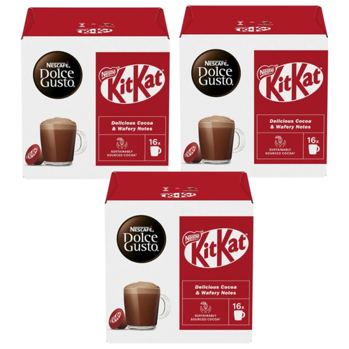 ZESTAW - Kapsułki Nescafé Dolce Gusto KitaKat Chocolate 3x16 sztuk - opinie w konesso.pl
