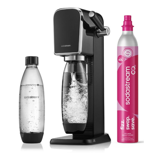 Saturator do wody gazowanej SodaStream Art - Czarny + książka