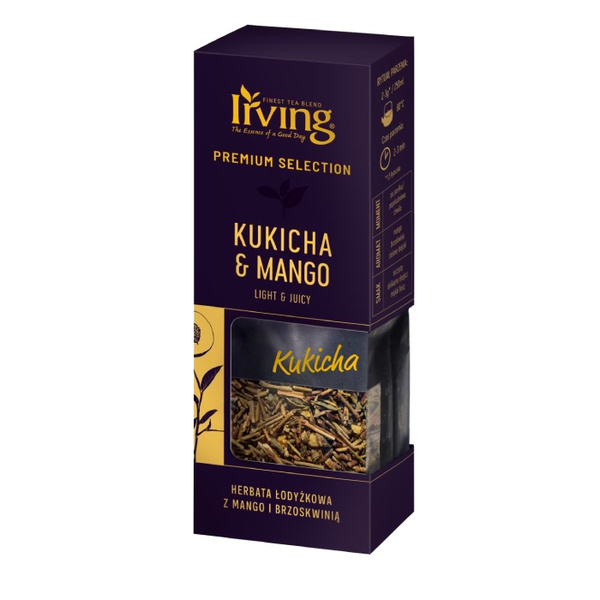 Herbata zielona Irving Premium Kukicha Mango Peach 60g