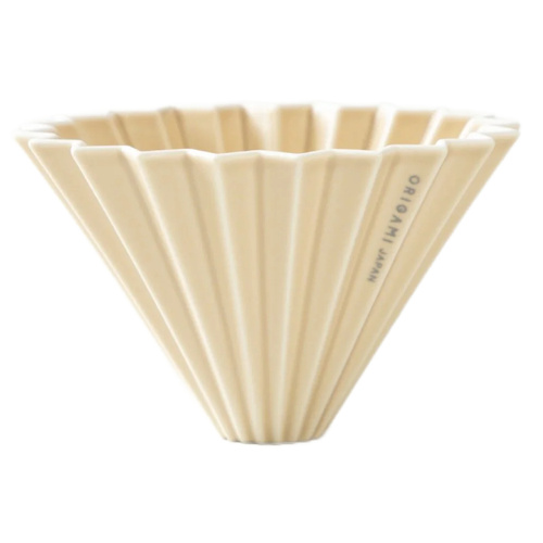 Ceramiczny Origami Dripper M - Beżowy matowy