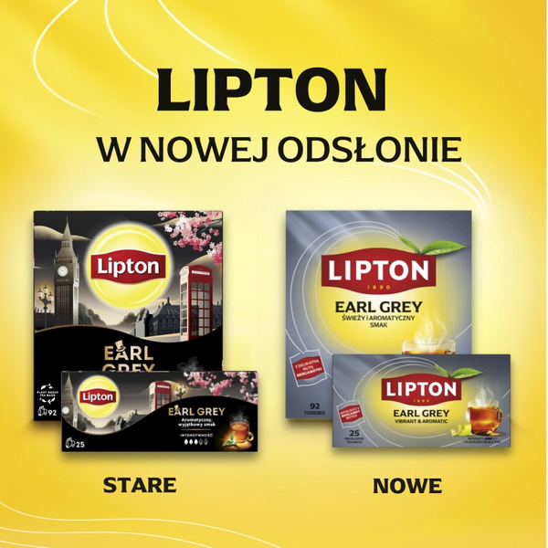 OUTLET - Herbata czarna Lipton Earl Grey 75g - 50 torebek