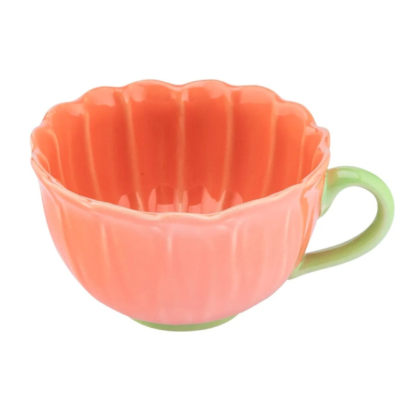 Filiżanka Altom Design Kwiat 350ml - Koralowa