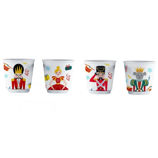 Zestaw 4 filiżanek do espresso Bialetti Nutcracker 60ml – NIEDOSTĘPNY