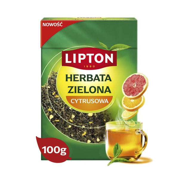 Herbata zielona liściasta Lipton Citrus 100g
