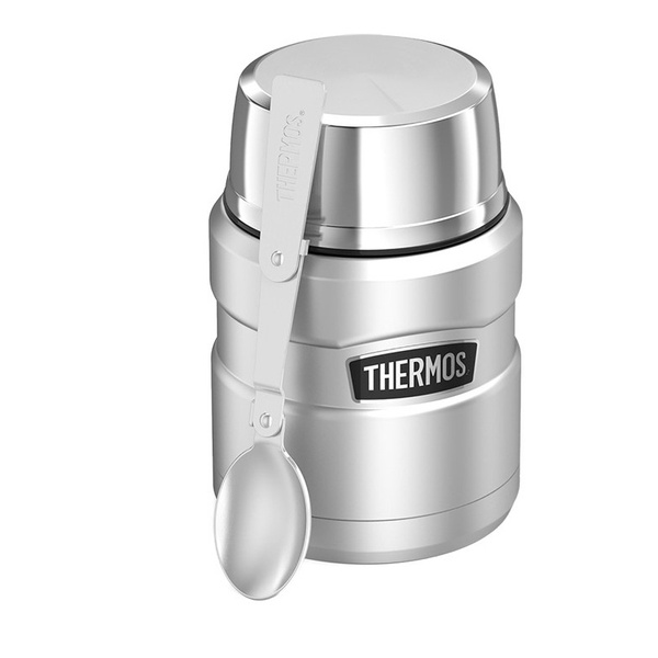 Termos obiadowy ze składaną łyżką Thermos 470ml - Stalowy