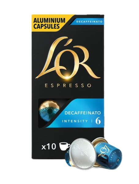 Kapsułki do Nespresso L'OR Decaffeinato bezkofeinowa 10 szt - NIEDOSTĘPNY