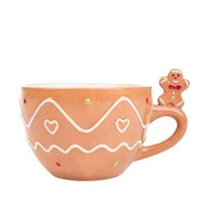 Kubek Świąteczny z uchem Homla BISCOTTO 400ml - Brązowy