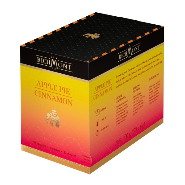Herbatka owocowo-ziołowa Richmont Apple Pie Cinnamon 50x6g