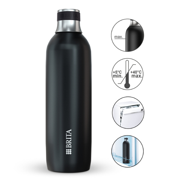 Saturator do wody gazowanej BRITA sodaTRIO - Czarny