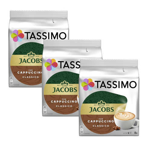 ZESTAW - Kapsułki Tassimo Jacobs Cappuccino Classico 3x8 szt.
