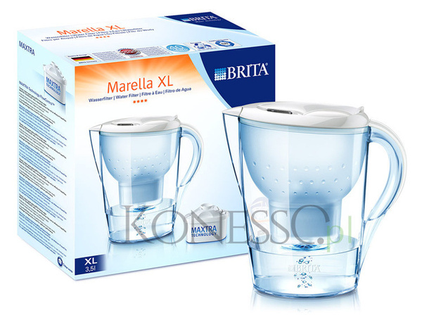 Dzbanek filtrujący Brita Marella XL 3.5 L Biały + 4 Filtry GRATIS! – NIEDOSTĘPNY