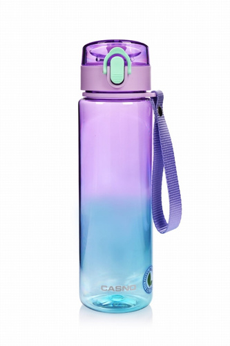 Butelka na wodę Casno Aura 560 ml - Fioletowo-niebieska