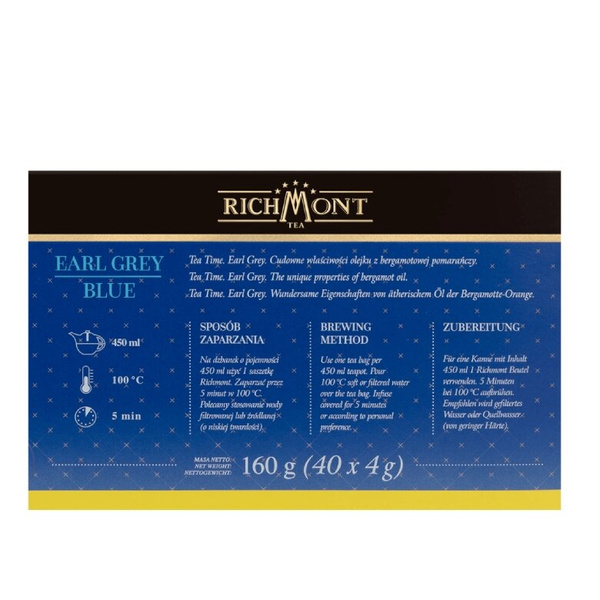 Czarna herbata Richmont Earl Grey Blue - 40x4g