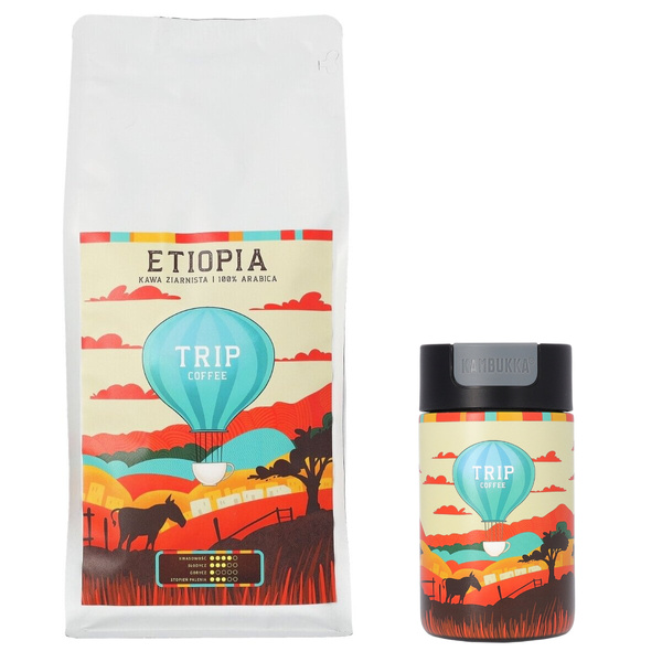 ZESTAW - Kawa ziarnista Trip Coffee Etiopia 1kg + kubek termiczny