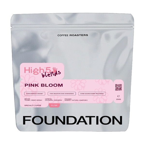 Kawa ziarnista Foundation Coffee Roasters High5 Blend Pink Bloom Filtr 250g