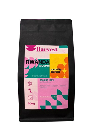 Kawa ziarnista Harvest Rwanda Gicumbi - Speciality Espresso 500g – NIEDOSTĘPNY - opinie w konesso.pl