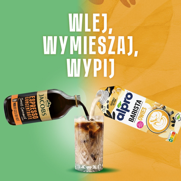 ZESTAW - Napój ALPRO Barista Oat Owsiane 3x750 ml + Koncentrat kawowy Jacobs Espresso Concentrate Sweet Caramel 485ml