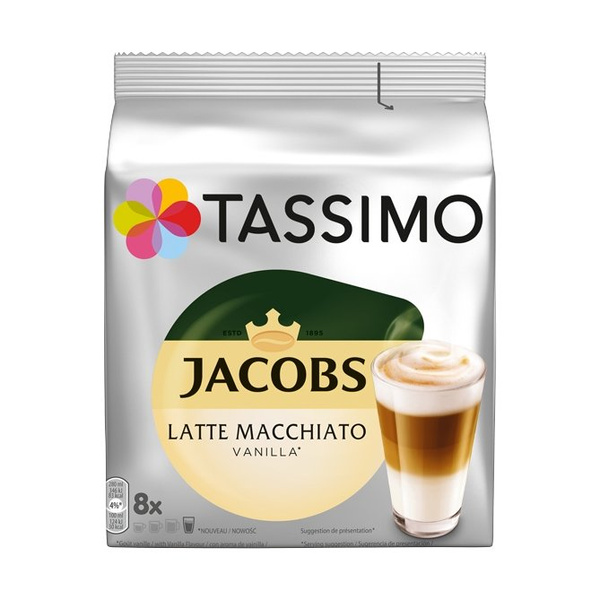Kapsułki Tassimo Jacobs Latte Macchiato Vanilla 8 szt.- NIEDOSTĘPNY