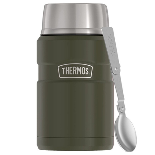 Termos obiadowy ze składaną łyżką i kubkiem Thermos 710ml - Zielony
