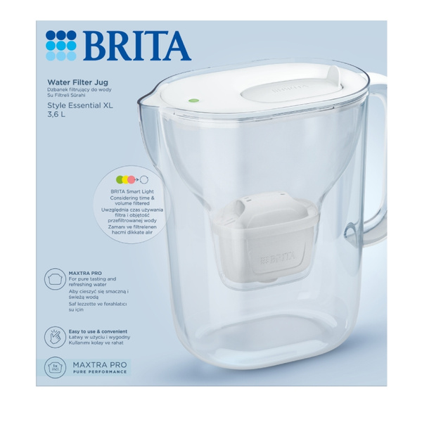 Dzbanek filtrujący BRITA Style Essential XL 3,6 L + wkład MAXTRA PRO Pure Performance - Biały