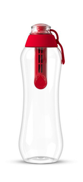 Butelka filtrująca wodę Dafi 0,5 L + filtr węglowy - Czerwona