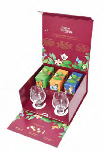 Zestaw herbat English Tea Shop dla konesera z kieliszkami