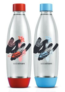Butelka na wodę SodaStream Fuse Brush Design 1L - New Art Vibes Dwupak – NIEDOSTĘPNY - opinie w konesso.pl