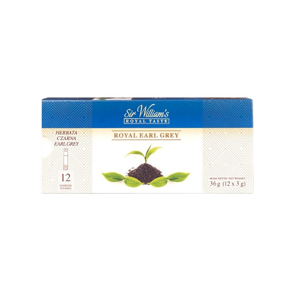 Czarna herbata Sir Williams Royal Taste Earl Grey 12x3g