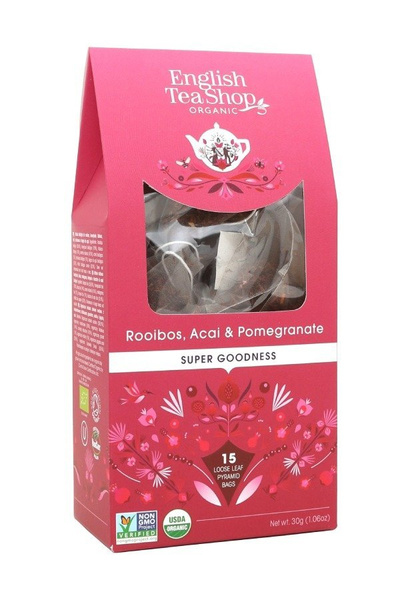 Ziołowa herbata English Tea Shop Rooibos, Acai & Pomegranate 15x2g