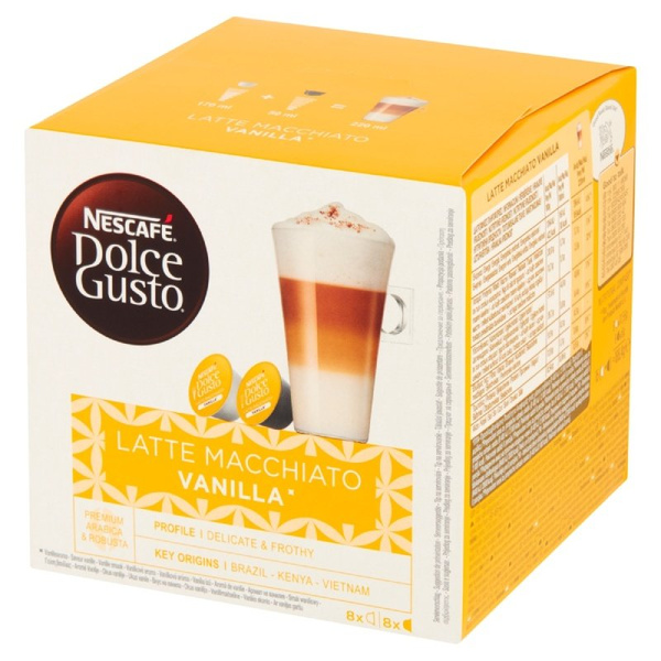 Kapsułki Nescafé Dolce Gusto Latte Macchiato Vanilla 16 sztuk - NIEDOSTĘPNY