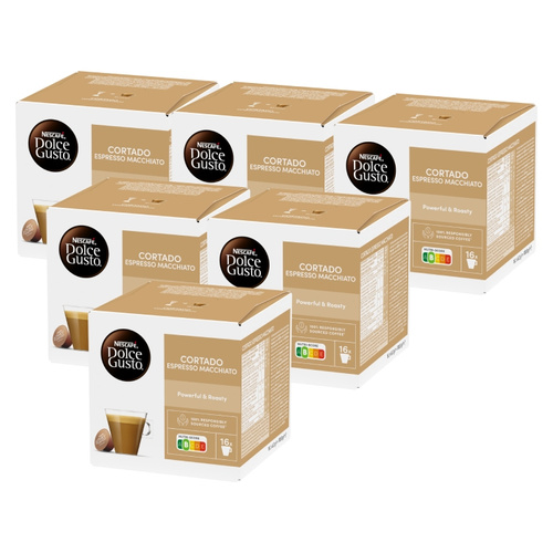 ZESTAW - Kapsułki Nescafé Dolce Gusto Cortado Espresso Macchiato 6x16 sztuk
