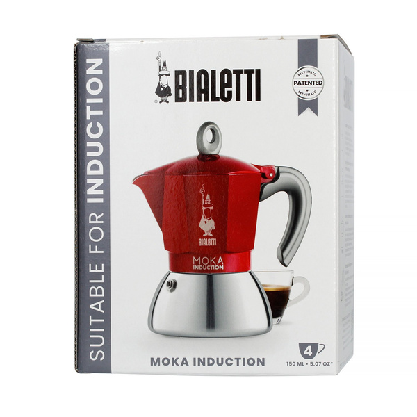 Kawiarka Bialetti New Moka Induction 4 filiżanki - Czerwona