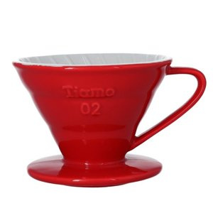Ceramiczny drip Tiamo z uchem V02 - Czerwony - opinie w konesso.pl