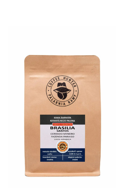 Kawa ziarnista COFFEE HUNTER Brazylia Santos Fazenda Paraiso 250g