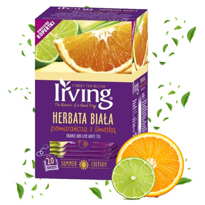 Herbata biała Irving Pomarańcza z limetką 20x1,5g