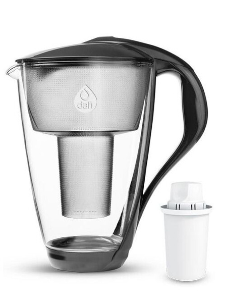 Szklany dzbanek filtrujący Dafi Crystal LED 2.0 L Grafitowy + 1 Filtr
