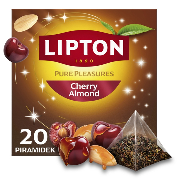 Herbatka ziołowa aromatyzowana Lipton Winter Warmers Cherry Almond - 20 piramidek
